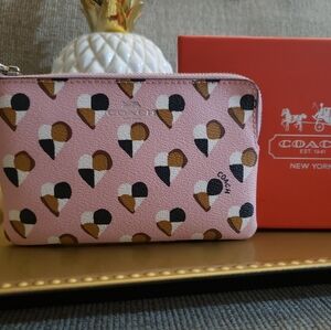 Coach Checker Heart wristlet